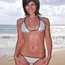 String Bikini - Holo Silber - Gross