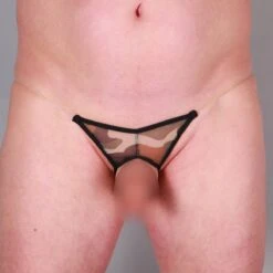 Men Silikon Schmett String - Camo Transparent