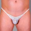 Men V-String Tanga - Spitze / Transparent Weiß -Bikini Verfuehrung Geschaft Men V String Spitze Weiss 01 1280x1280