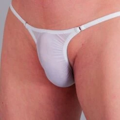 Exclusive Men String Tanga - Weiß Transparent -Bikini Verfuehrung Geschaft exclusive mens string tanga weiss transparent 7 1280x1280